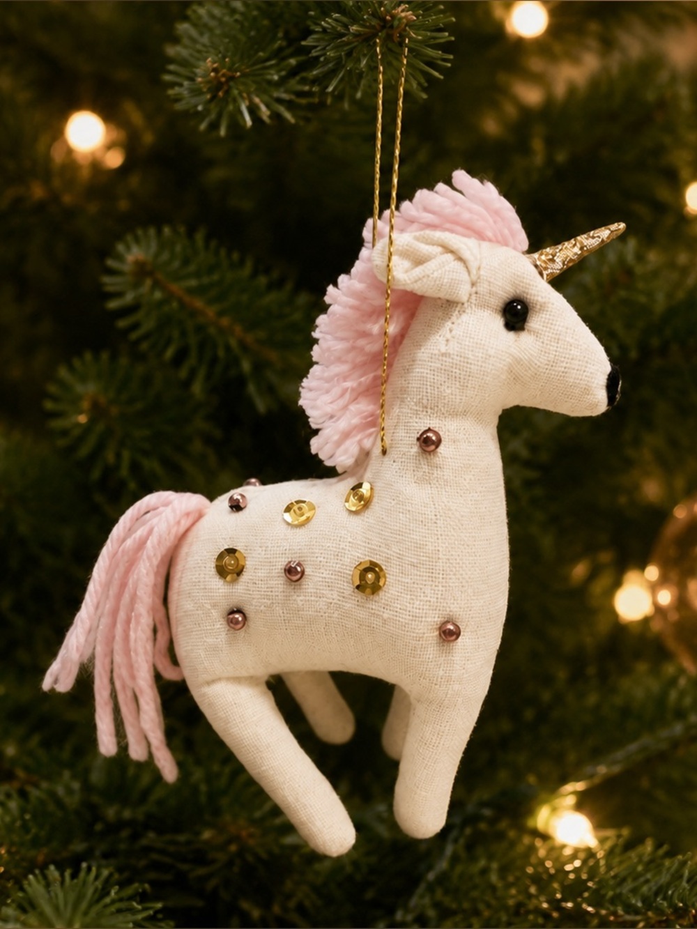 Target Pink and Gold Unicorn Ornament